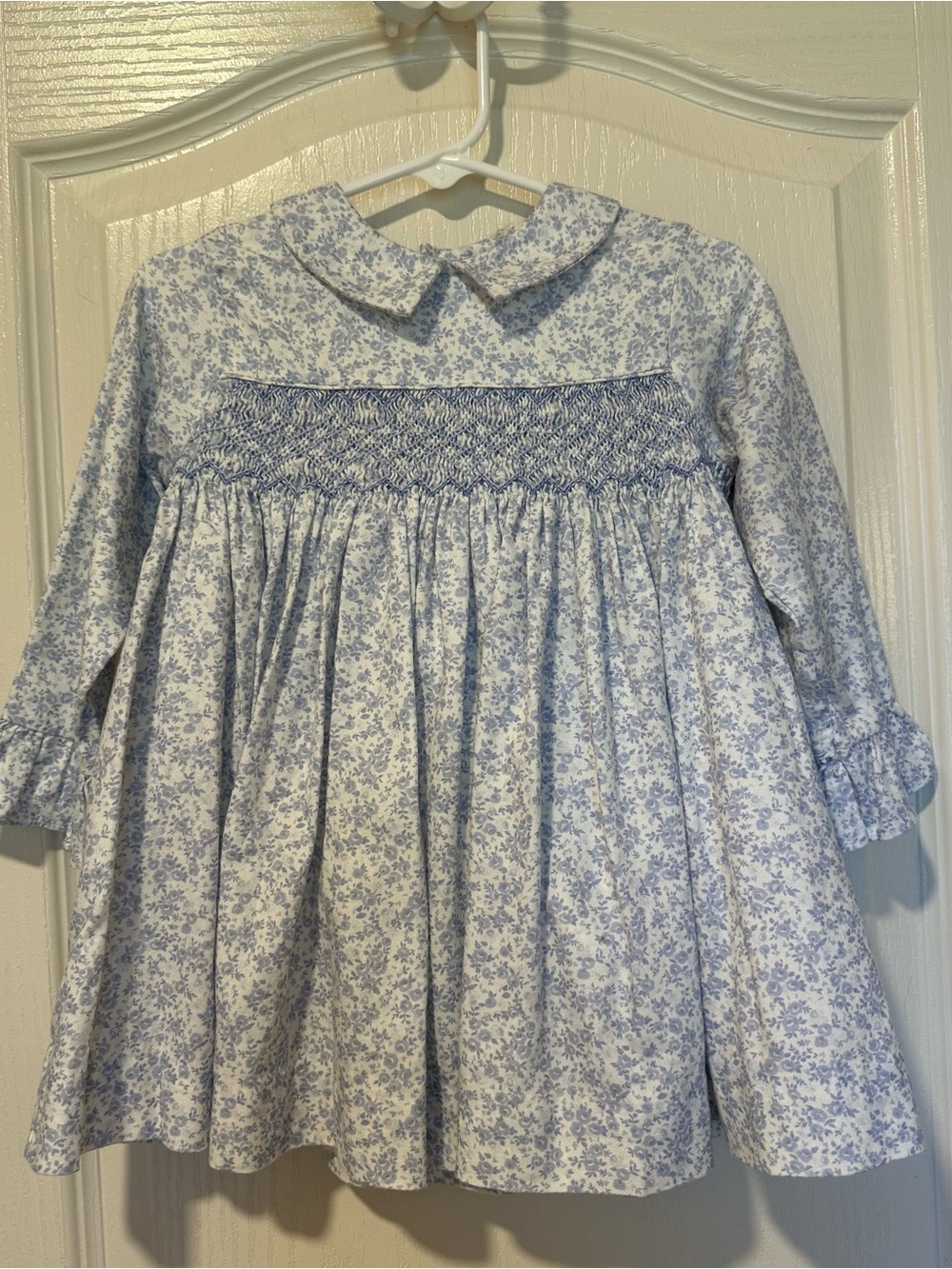 Neck & Neck Blue Floral Smocked Dress 2-4Y